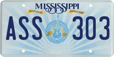 MS license plate ASS303