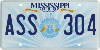 MS license plate ASS304