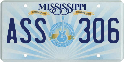 MS license plate ASS306