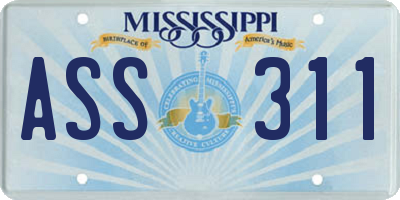 MS license plate ASS311