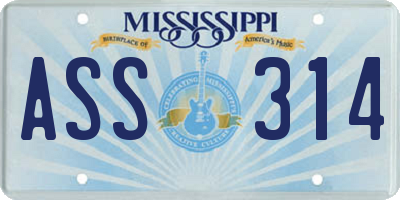 MS license plate ASS314
