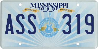 MS license plate ASS319