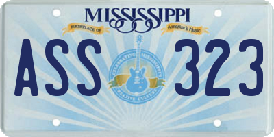 MS license plate ASS323