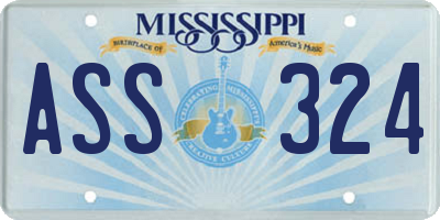 MS license plate ASS324