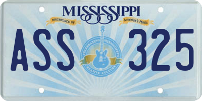 MS license plate ASS325