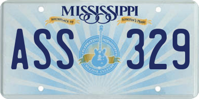 MS license plate ASS329