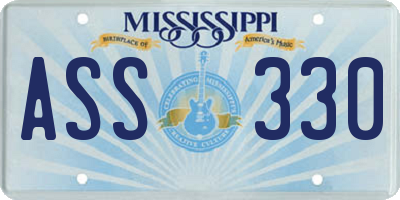 MS license plate ASS330