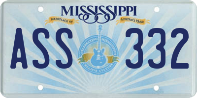 MS license plate ASS332