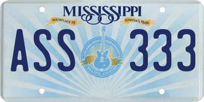 MS license plate ASS333