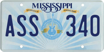 MS license plate ASS340