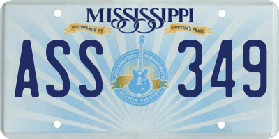 MS license plate ASS349