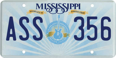 MS license plate ASS356