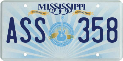 MS license plate ASS358