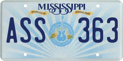 MS license plate ASS363
