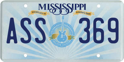 MS license plate ASS369
