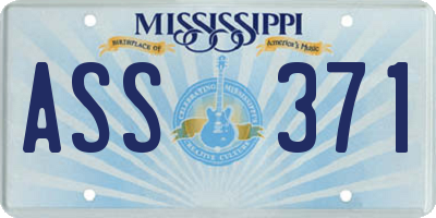 MS license plate ASS371