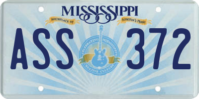MS license plate ASS372