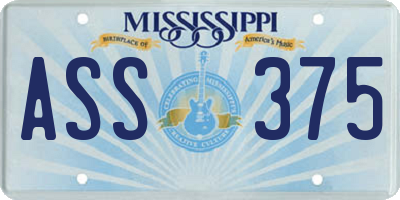 MS license plate ASS375