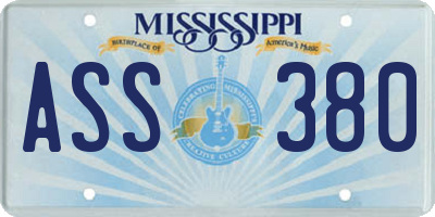 MS license plate ASS380
