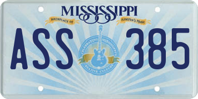 MS license plate ASS385
