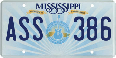 MS license plate ASS386