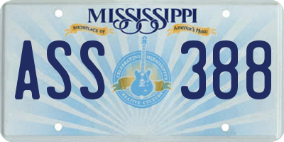 MS license plate ASS388