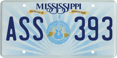 MS license plate ASS393