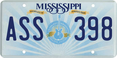 MS license plate ASS398