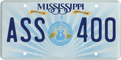 MS license plate ASS400