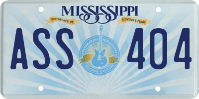 MS license plate ASS404