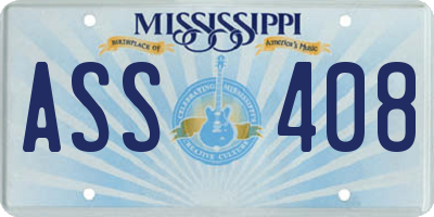 MS license plate ASS408