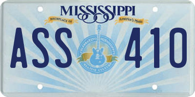 MS license plate ASS410
