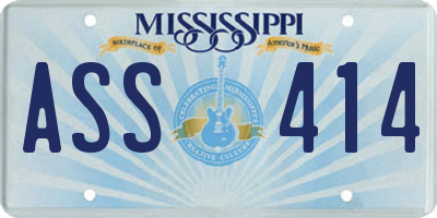 MS license plate ASS414