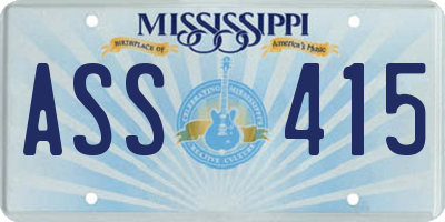 MS license plate ASS415