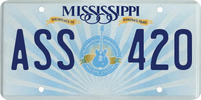 MS license plate ASS420