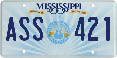 MS license plate ASS421