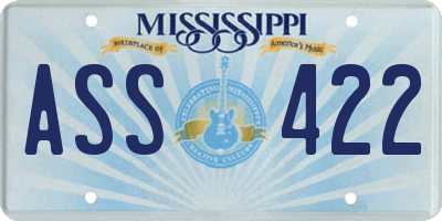 MS license plate ASS422