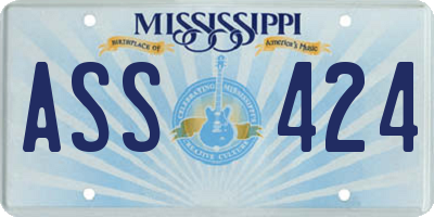MS license plate ASS424