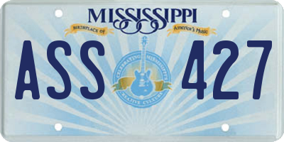 MS license plate ASS427