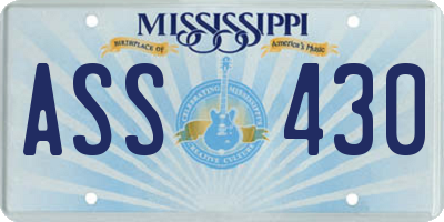 MS license plate ASS430
