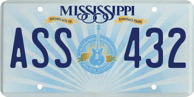 MS license plate ASS432