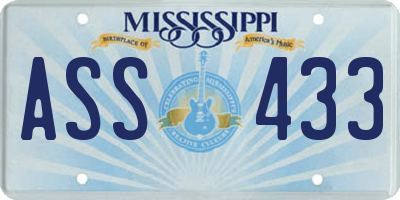MS license plate ASS433