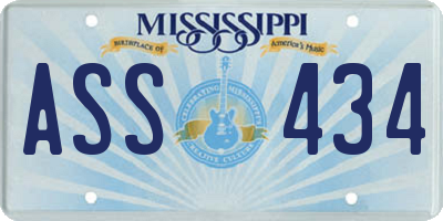 MS license plate ASS434