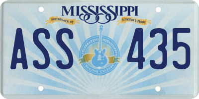 MS license plate ASS435