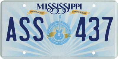 MS license plate ASS437