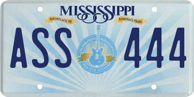 MS license plate ASS444