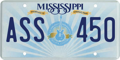 MS license plate ASS450