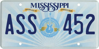 MS license plate ASS452