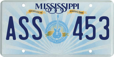 MS license plate ASS453