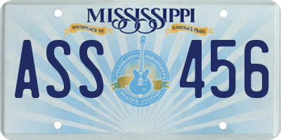 MS license plate ASS456